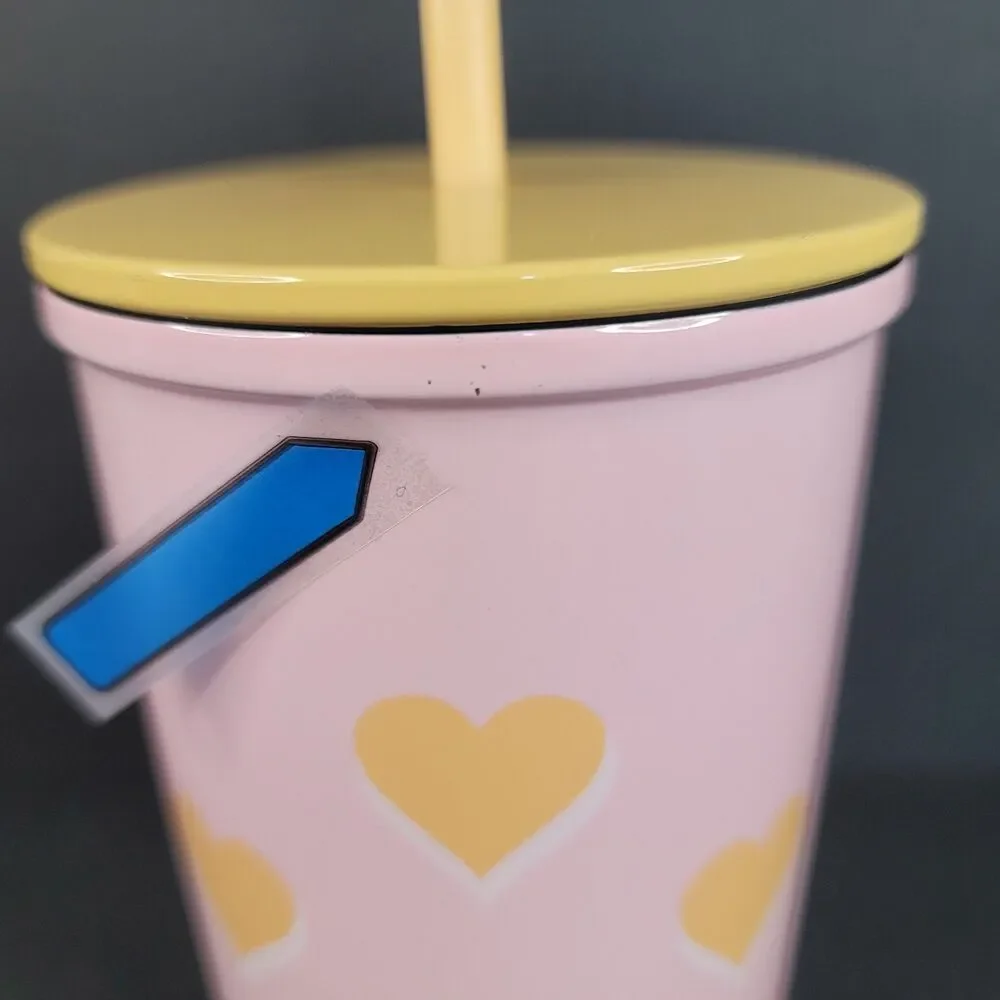 Stoney Clover Lane x Target Hearts Tumbler Stainless Steel 23oz Pink Yellow Lid
